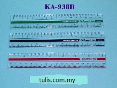 POWERLINE PLASTIC RULER KA-938B 7" 