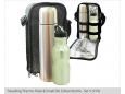 Travelling Thermo Flask & Small Rib Stainless Steel Bottle - Set 5 (V19)