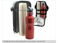Travelling Thermo Flask & Big Rib Stainless Steel Bottle - Set 6 (V19)