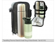 Travelling Thermo Flask & Small Ring Stainless Steel Bottle - Set 8 (V19)