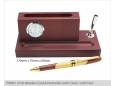 PW001 (V19) Wooden Card & Penholder (with Clock + with Pen)