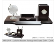 WD1 (V19) - Exclusive Wooden Desktop with Crystal Globe + Clock
