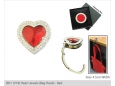 BH1 (V19) Heart Jewels (Bag Hook) - RED