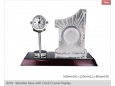 8235 - Wooden Base with Clock Crystal Display