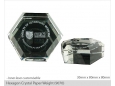 9070 - Hexagon Crystal Paper Weight