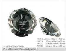 9072 - Crystal Diamond Paper Weight