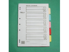 POWERLINE COLOUR INDEX DIVIDER A4 5 COLOUR 10 Set/pkt