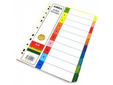 ABBA COLOUR INDEX DIVIDER 10 TABS A4-1210 5sets/PKTS 