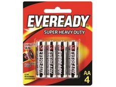 EVEREADY SUPER HEAVY DUTY 1215-BP4 BATTERY SIZE AA (4's)