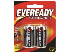 EVEREADY SUPER HEAVY DUTY BATTERY 1235-BP2 SIZE C 2'S