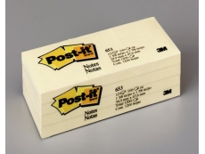 3M POST IT PAD 653 YELLOW 1.5"X2" 2PAD/PKT