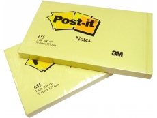 3M POST IT PAD 655 YELLOW 3" X 5" 100S