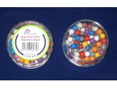 PENMARK MAP PIN 6MM 100'S ASSORTED COLUR