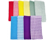 COLOURED Checkered Cotton Kitchen Towel 15" X 10"(632-A) Piece piece 1.80