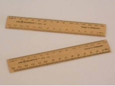 WOODEN RULER 15CM /6"