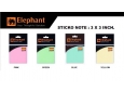 Elephant Sticko Note 3"x3" Pink