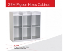 6 Pigeon Hole Cabinet Side Cabinet ST 6PH 915H x 915W x 381D