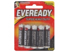 EVEREADY SUPER HEAVY DUTY BATTERY SIZE AA (8's)