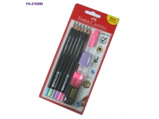 FABER CASTEL EXAM SET 2B SET 210200 (PENCIL+ERESER+ SHARPENER+RULER)