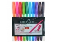 FABER CASTELL CX COLOUR BALL PEN SET OF 10 WALLET 24 72 03