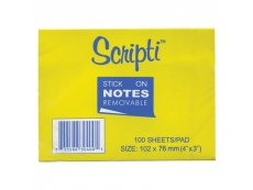 SCRIPTI STICK ON NOTES 3X4” (76X102)MM