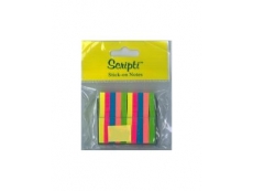 SCRIPTI STICK ON NOTES (10X50)MM ASSORTED COLOUR 40435
