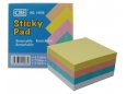 CBE STICKY PAD 3X3 PASTEL COLOUR 4X100SHTS 14036