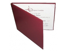 CH8CPVC PVC CERTIFICATE HOLDER W/O SPONGE &  CORNER CLIP MAROON