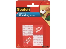 3M SCOTCH MOUNTING  SQUARE REMOVABLE 1"X1" (108)