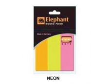 ELEPHANT STICKO NOTE PAGE MARKER 1"x3" - NEON